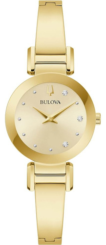 Bulova Marc Anthony Ladies Modern Diamond Yellow Gold-tone B