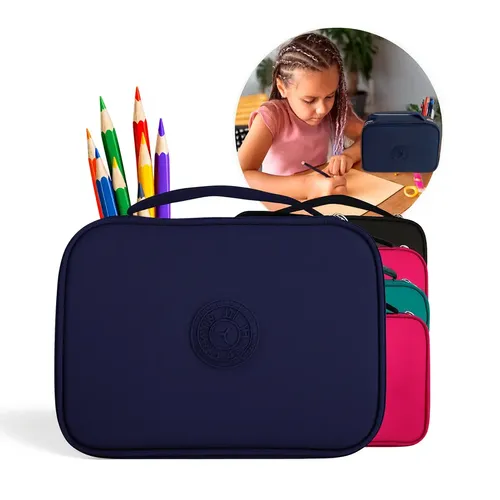 Estojo Box Organizador Escolar Com Divisórias Multifuncional 24 E...