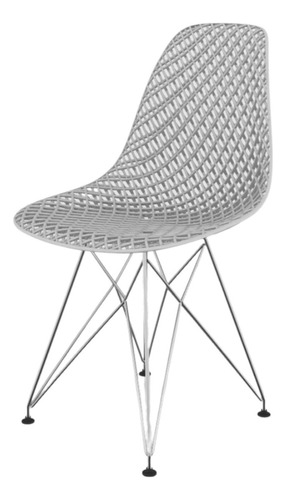 Cadeira Para Sala De Estar Eames Maglia Pp Eiffel Cromado 2