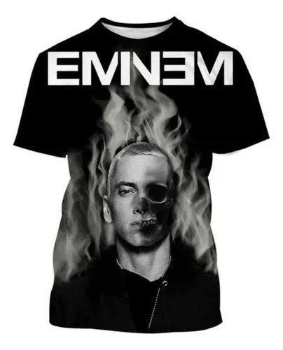 Ax Camiseta Masculina Y Femenina Estampada En 3d De Eminem