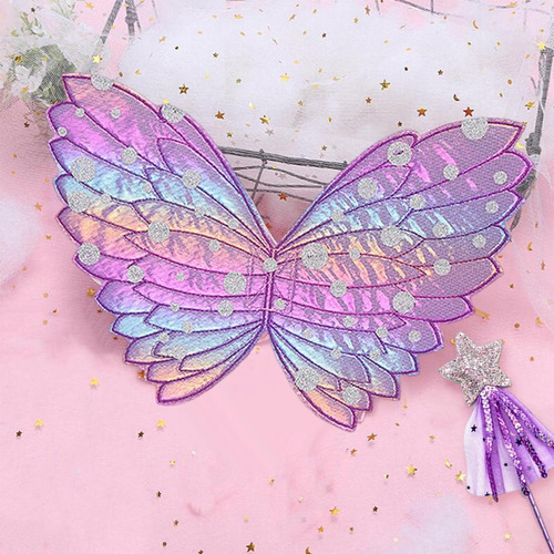 Conjunto De Fantasias Querubim Borboleta Asa Roxa Asa Roxa