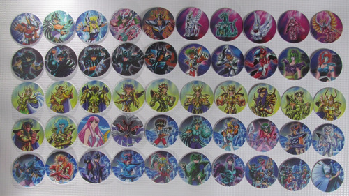 Tazos Los Caballeros Del Zodiaco Colección 50 Tazos Normales