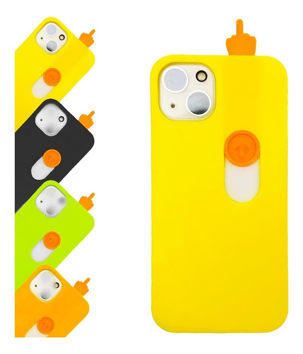 Funda De Teléfono Con Dedo Corazón Deslizante Impresa En 3d,