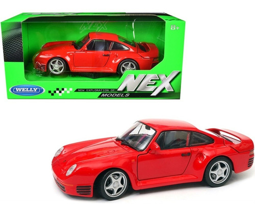 Porsche 959 Rojo Sport Welly Red 1:24 Ofert!