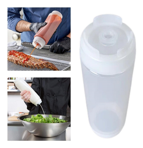2 tubos invertidos de salsas y condimentos modelo Fifo 591 ml