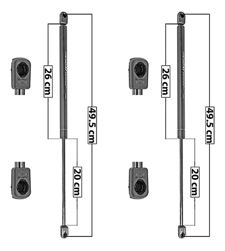 2-amortiguadores 5a Puerta Spart Chevrolet Chevy (05-08)