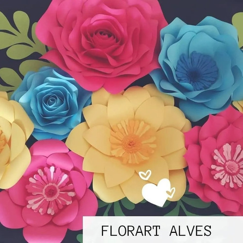 3 Flores Gigante De Papel 25cm Decoraçao Promoçao Festa | MercadoLivre