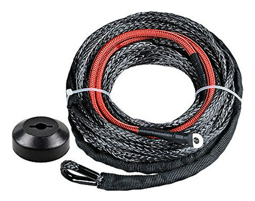 Kit Compatible Con Cuerda De Winch Negro Sintético Para Suv 