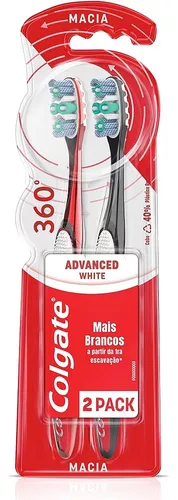 Escova Dental Colgate 360º Luminous White Advanced 2 unid