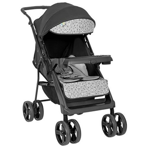 Carrinho De Bebe Joy Ii Preto E Cinza - Tutti Baby 10014008