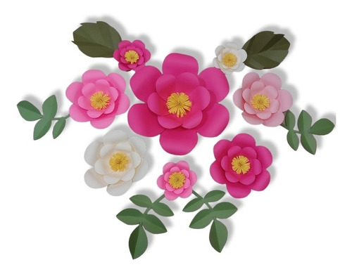 8 Flores Gigantes De Papel