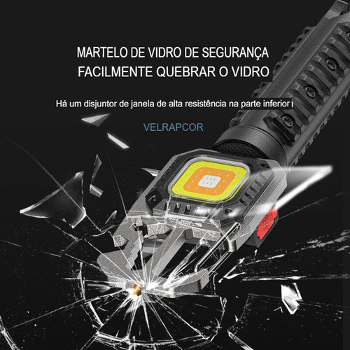 Lanterna Tática Multifuncional Mini Glare Cob Chaveiro Luz