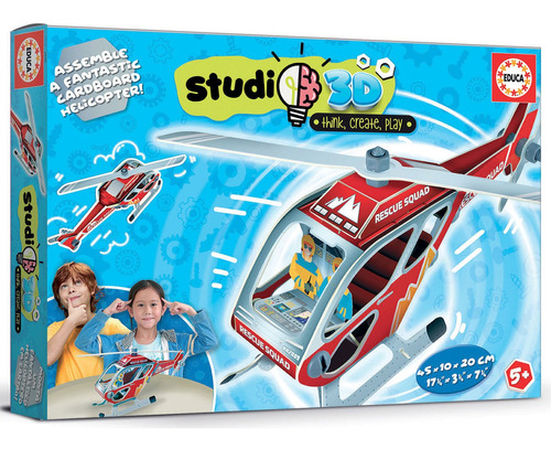 Puzzle Helicoptero Studio 3d Rompecabezas Niños Educa Atrix®