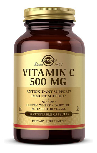 Solgar Vitamin C 500mg 100caps Sabor Neutro