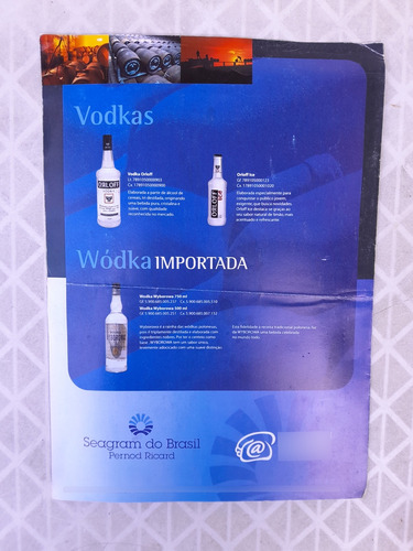 Catálogo Seagram Do Brasil Pernod Ricard -produtos Ano 2002 (Usado)