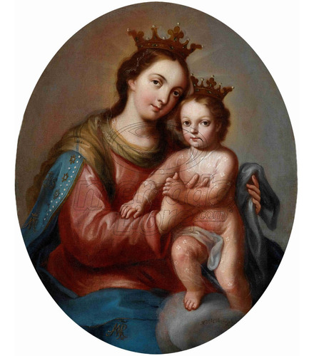 Lienzo Tela Canvas Arte Sacro Miguel Cabrera Virgen Y Niño