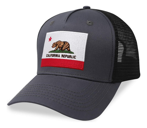 International Tie Premium Black California Flag Hat Para Hom