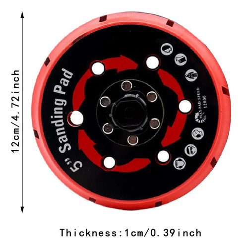 Sander Pad Multi Hole Gancho Profissional E 5 Polegadas