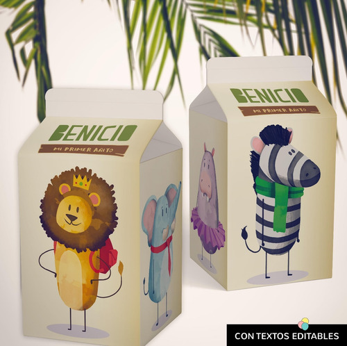 Imagen 8 de 10 de Kit Imprimible Animales De La Selva Jungla Safari Editable