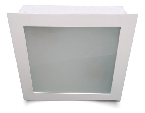 Plafon Embutir Quadrado Vidro Fosco 2 Lampadas Cod5390.25.23