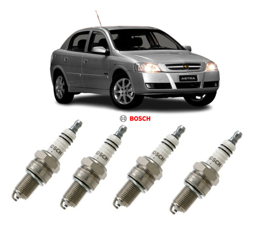 Jogo De Velas Bosch Gm Astra 2.0 8v 2009 A 2011 Flex Gnv 140