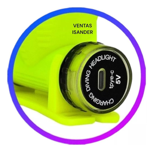 Lampara De Buceo 10000 Lumens Profecional Sumergible Usb C
