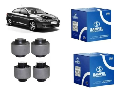 Kit 4 Buchas Bandeja Dianteira Renault Fluence 2012/2018