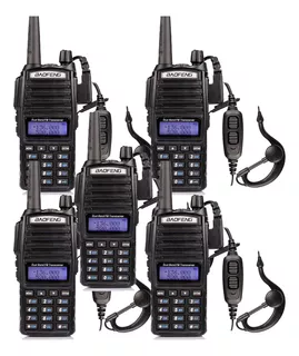 Oferta! 5 Radios Baofeng Uv-82 Walkie Talkie Uhf Vhf Dual