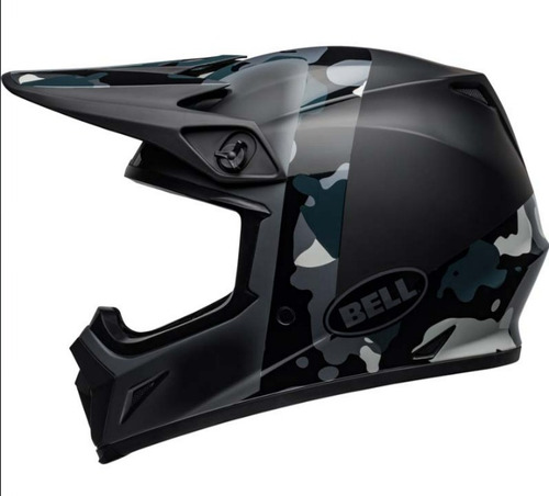 Casco Motocross Bell Presence Camo Black Mx-9 Mips