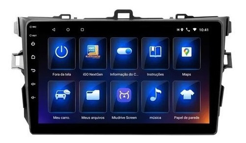 Multimidia Toyota Corolla 2009/2013 Android 14 Carplay 9p