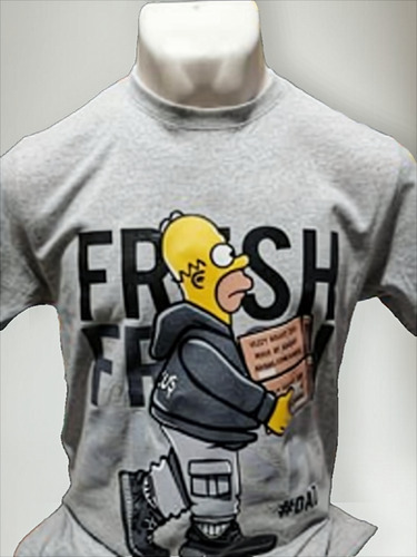 Playera Homero Los Simpson Hombre Algodon Calidad Premium