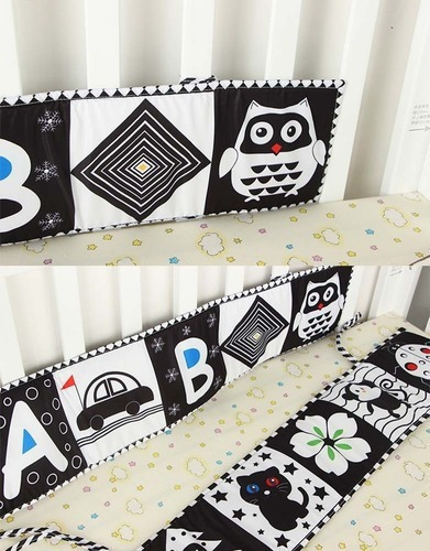 Montessori Toy Libro De Tela Suave En Blanco Y Negro Para Be