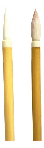 Pincel Japones Conejo Bambu Sumie, Gota De Miel, 0,6x2,6cm
