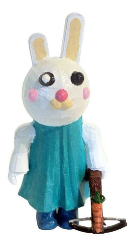 Bunny Piggy Roblox Figura Impresa 3d Pintada A Mano 11 Cm