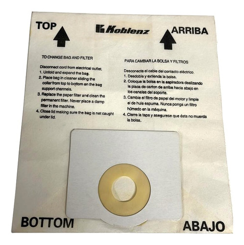 Bolsas 45-0257-1 Para Aspiradora Koblenz Original - 10 Pzas