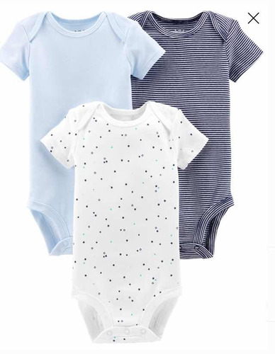 Bodys Set 3 Carters Talla 6-12 Meses