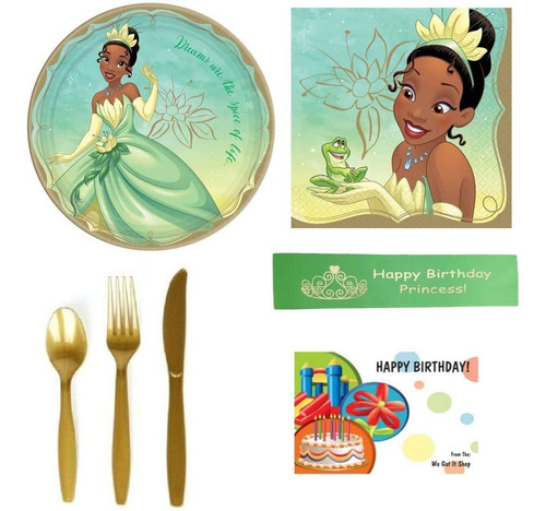 Tiana And The Frog Disney Princess Party Supplies Bundl...