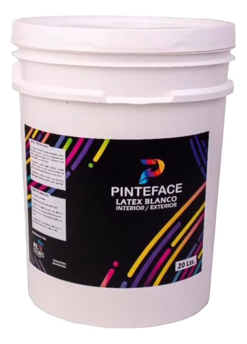 Pintura Látex Pinteface Económica 20 Lts Kg Interior Blanco