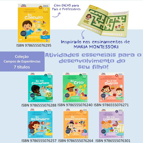 Hs Campos De Experiências: Sentir E Brincar - Eu Experimento, De Pina, Monica. Editorial Happy Books, Capa Mole Em Português