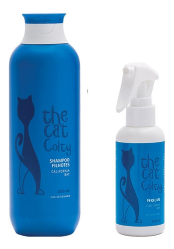 Combo Banho Gatos Filhotes: Shampoo E Perfume The Cat Colty
