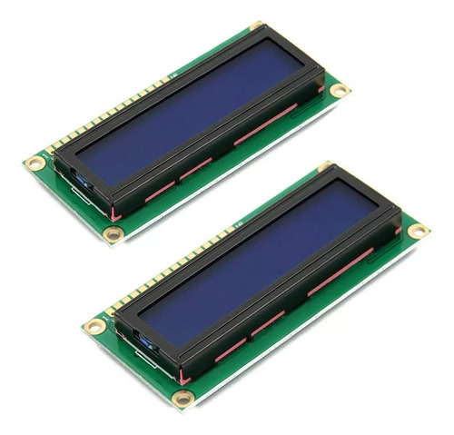 2 Piezas Display Lcd Pantalla 16x2 1602a Fondo Azul Arduino