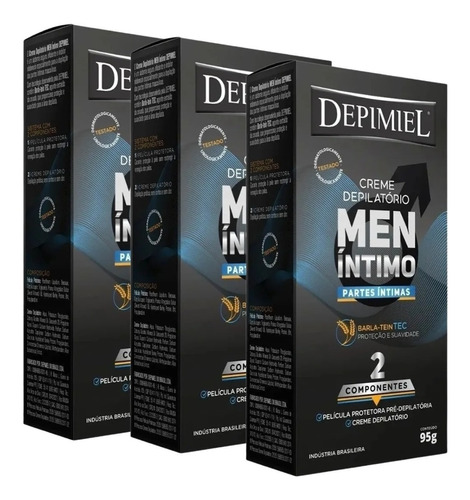 Kit Crema Depilatoria Hombres Partes Intimas Depimiel Men X3
