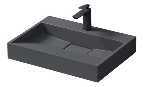 Bacha Baño Moderna De Colgar Apoyo Cuarzo Corian Vanitory 50