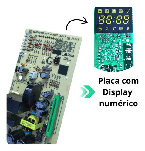 Placa De Microondas Panasonic Com Display Nn-st65 127v~220v