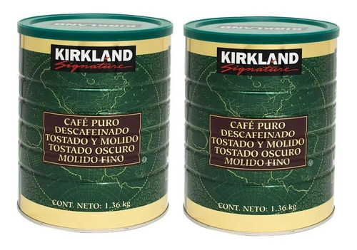 Café Molido Descafeinado Colombiano Tostado Oscuro 1.36 Kg