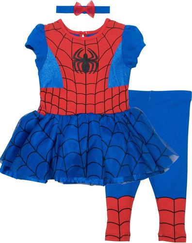 Marvel - Disfraz Conjunto De Camisa Y Leggings Para Nina, 3t