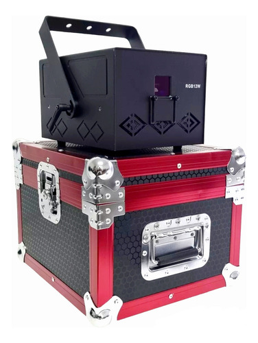 2 Laser Show Rgb 12w Grafico Desenhos 3d Ilda Dmx Com Case