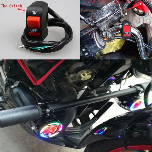 . 2pcs Motocicleta Colorido Led Farol Anjo Diabo Olho