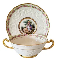 Comprar Antigua Consomera Inglesa Inglesa Adams Antiques Blanco Floreado