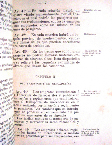 Ferrocarril Ingles Argentina 2 Mapas Ley Reglamento 1911 (Usado)